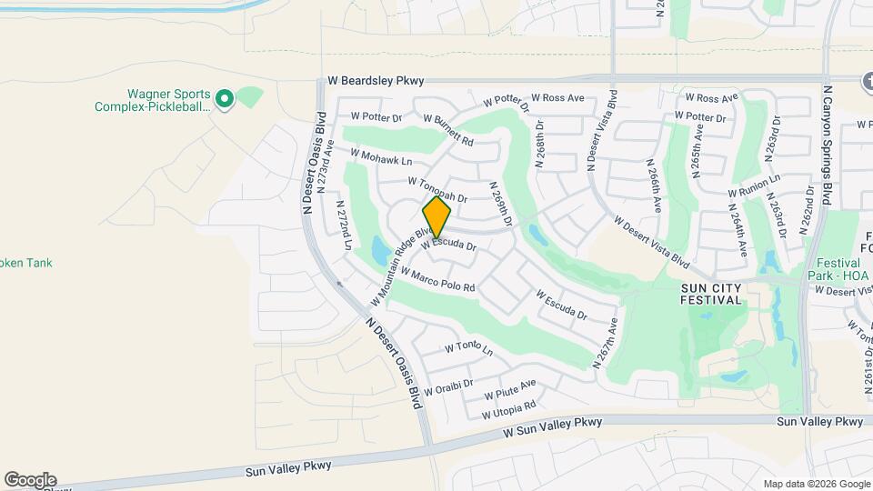 27085 W Escuda Dr Map and Location Details