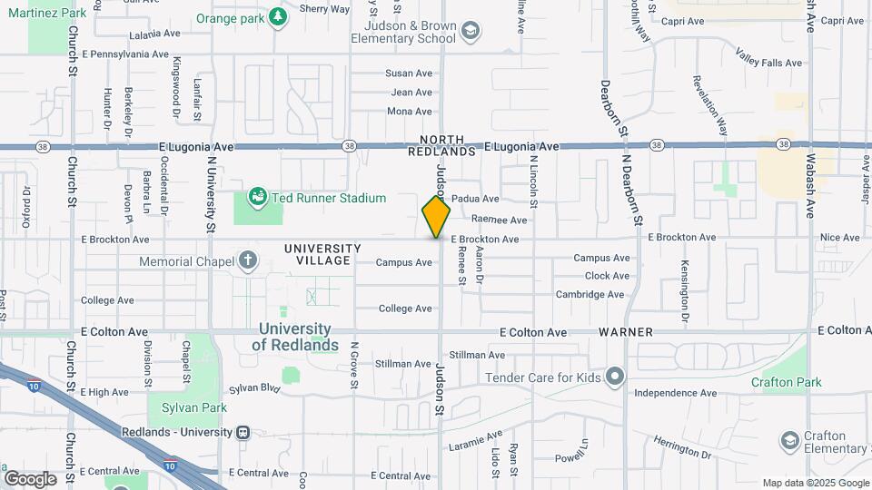 1334 E Brockton Ave Map and Location Details