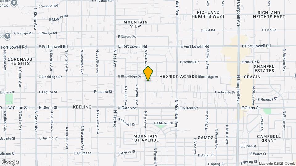 2940 N Park Ave Map and Location Details