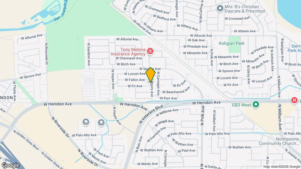 5808 W Fir Ave Map and Location Details