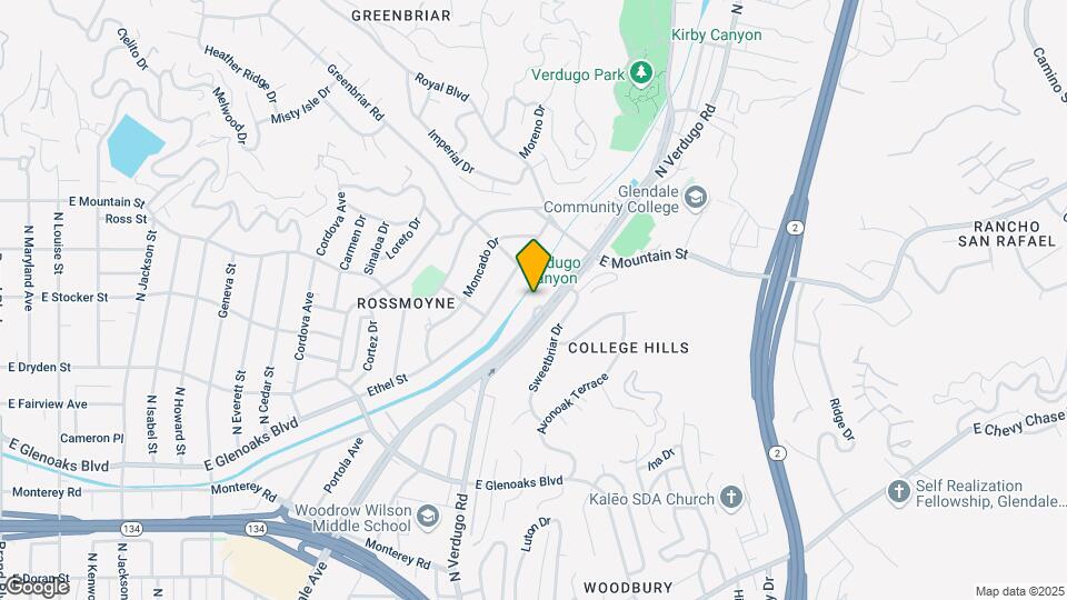 1231 N Verdugo Rd Mapa y Detalles de la Ubicación