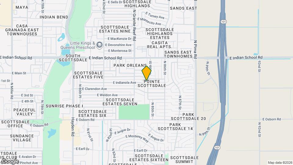 8450 E Indianola Ave Map and Location Details