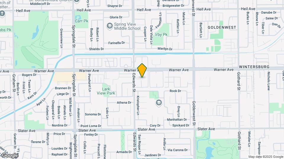 6600 Warner Ave Map and Location Details