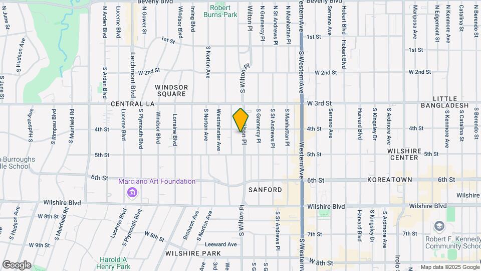 411 S Wilton Pl Mapa y Detalles de la Ubicación