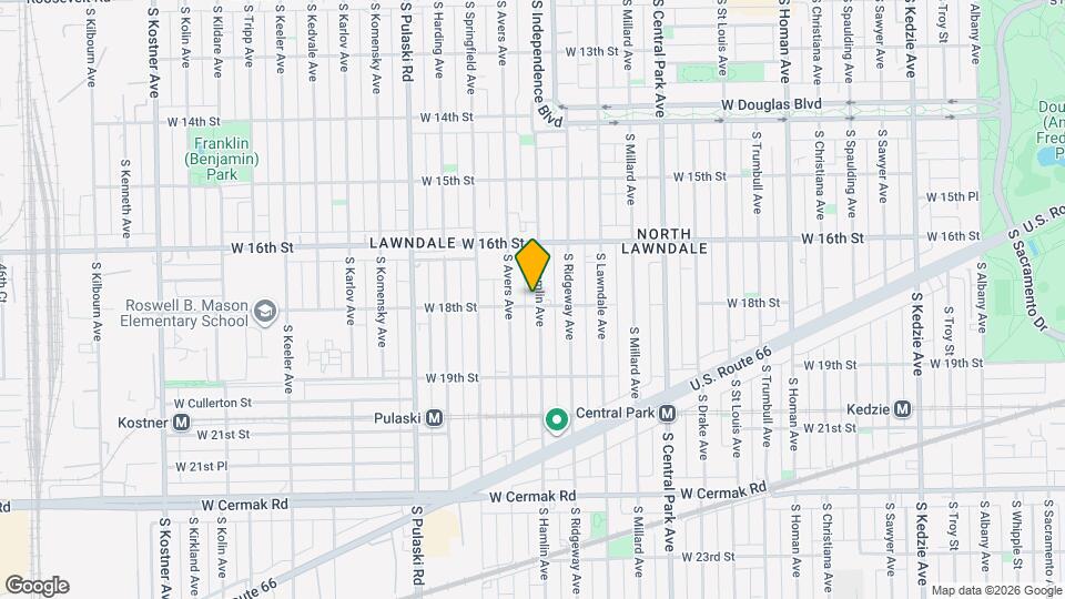 1656 S Hamlin Ave, Unit 1 Map and Location Details