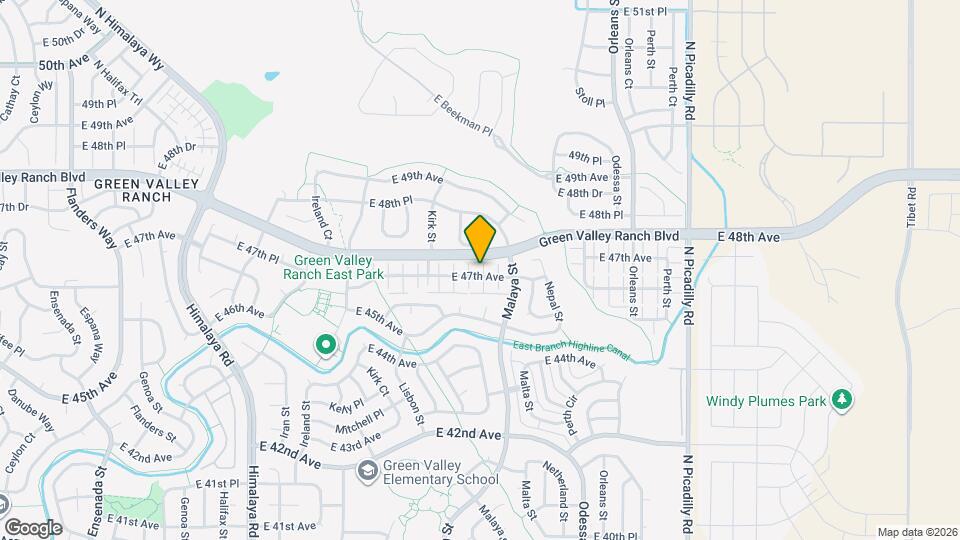 20895 E 47th Ave Map and Location Details