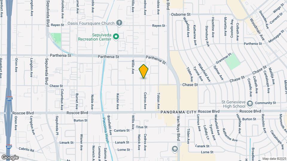 8517 Cedros Ave Map and Location Details
