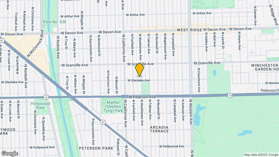 6106 N Washtenaw Ave Mapa y Detalles de la Ubicación
