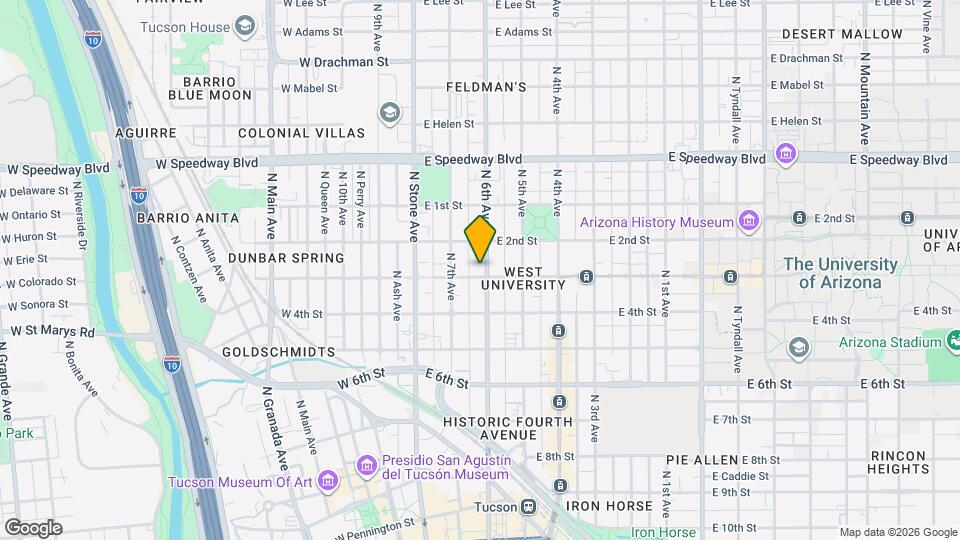 145 E University Blvd, Unit Angela Map and Location Details