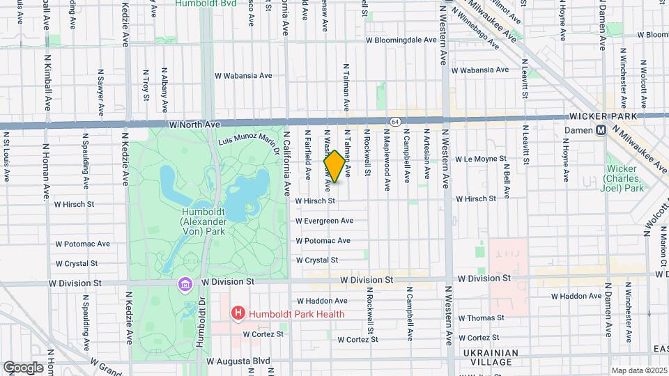 1419 N Washtenaw Ave Map and Location Details