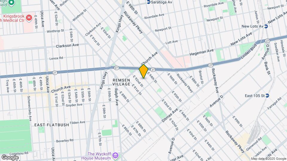 580 E 93rd St Mapa y Detalles de la Ubicación