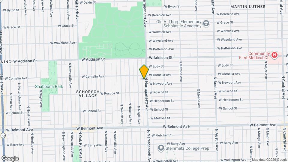 3440 N Narragansett Ave, Unit 1 Map and Location Details