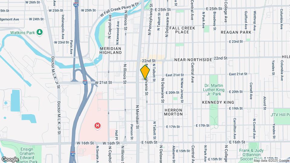 2106 N Pennsylvania St Map and Location Details