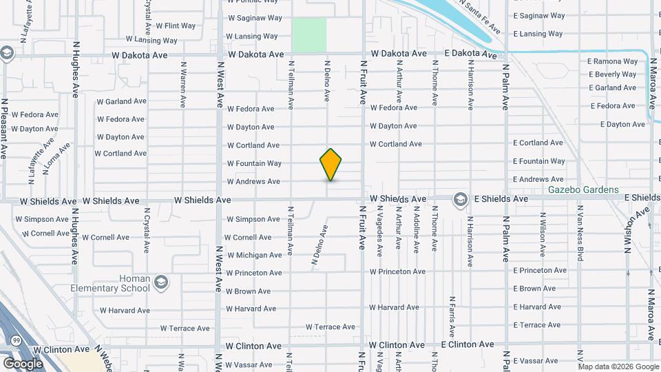 645 W Andrews Ave Map and Location Details