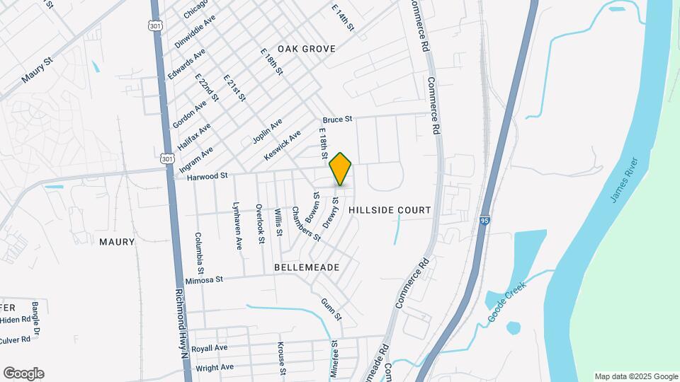 1332 Drewry St Map and Location Details
