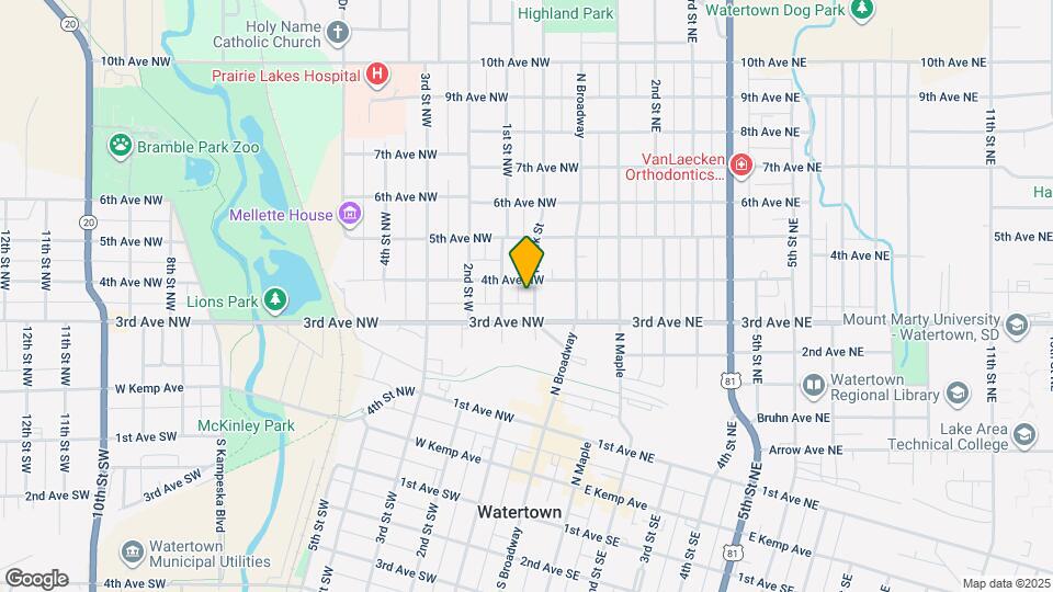 319 N Park St Map and Location Details