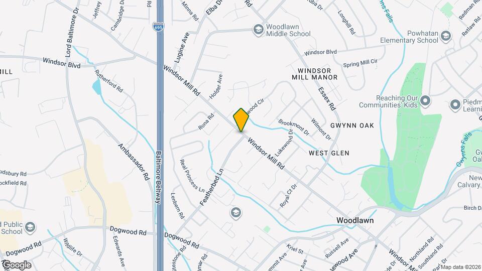 6801 Brookmill Rd Map and Location Details