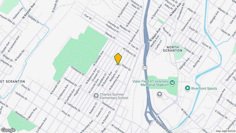 1327 Oram St Map and Location Details
