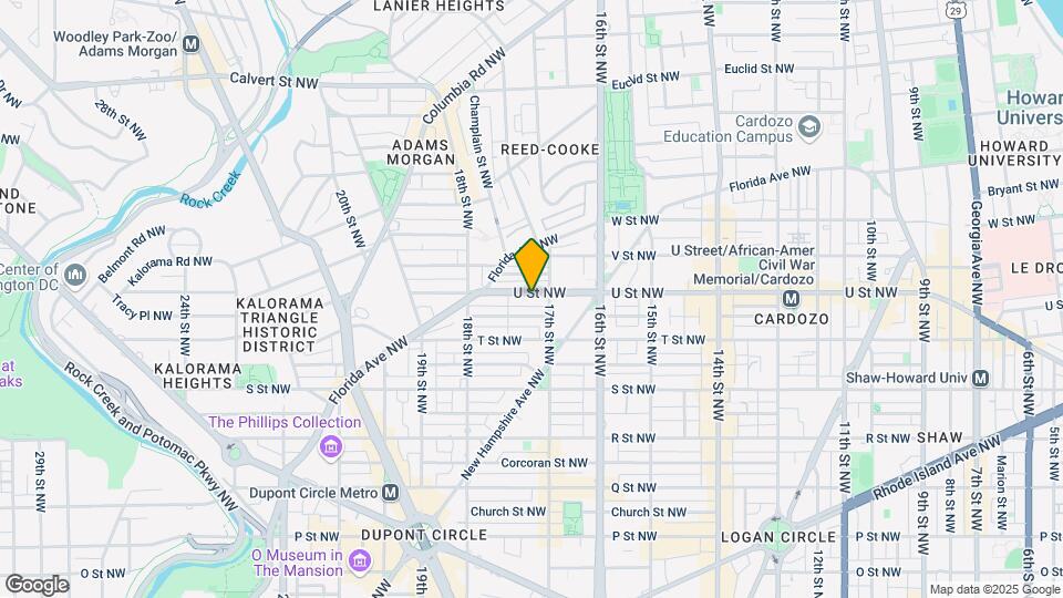 1714 U St NW Map and Location Details