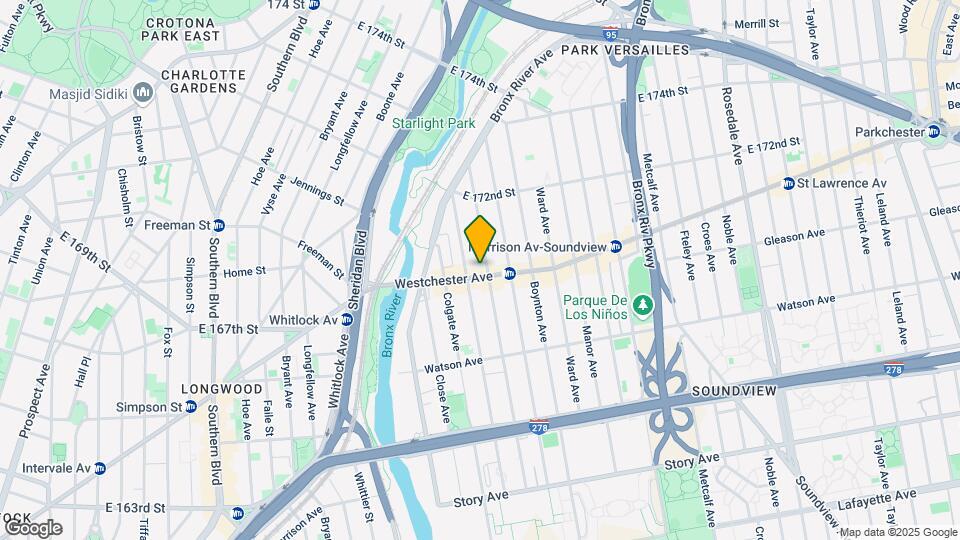 1493-1495 Westchester Ave Map and Location Details