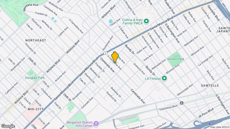 1525 S Carmelina Ave Map and Location Details