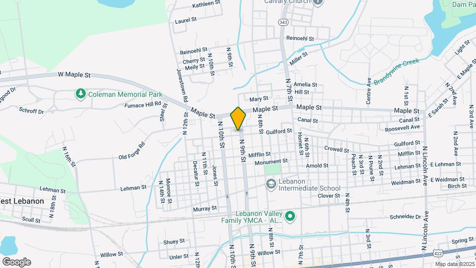 601 N 9th St Map and Location Details
