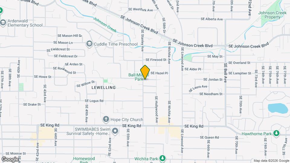 5800 SE Willow St Map and Location Details
