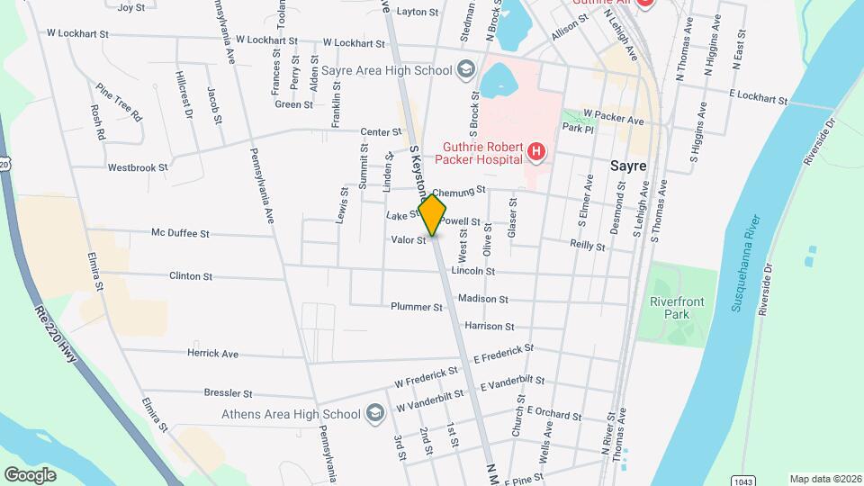 101 Valor St, Unit 101 valor st  sayre pa  18840 Mapa y Detalles de la Ubicación