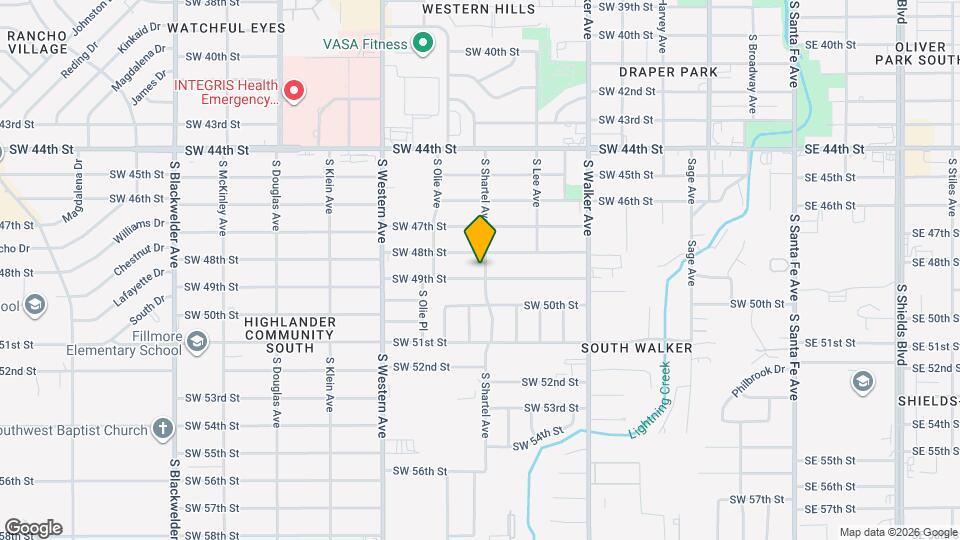 4917 S Shartel Ave Map and Location Details