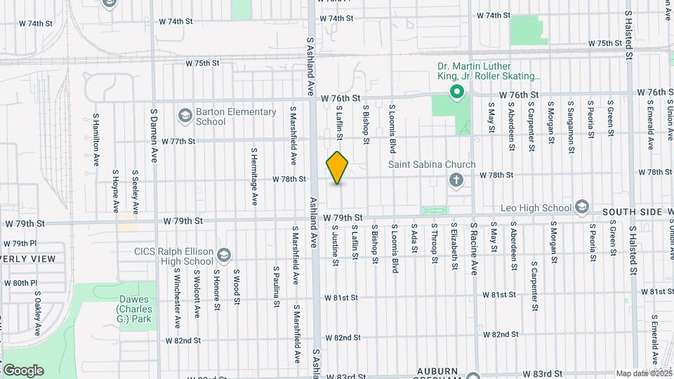 7812 S Laflin St Map and Location Details