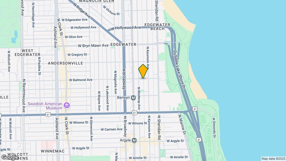1057 W Balmoral, Unit #1 Map and Location Details