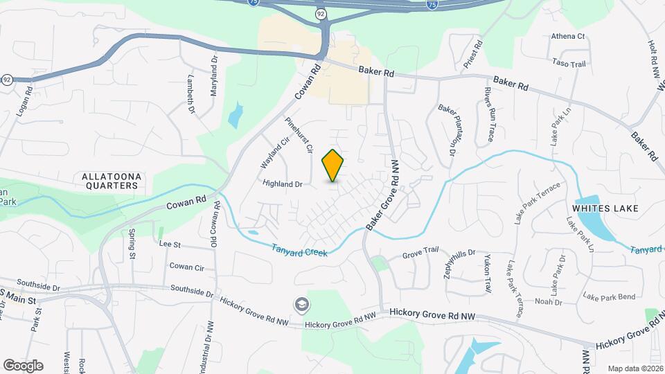 128 Windcroft Ln NW Map and Location Details