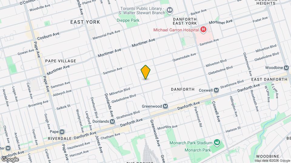 216 Milverton Blvd Map and Location Details