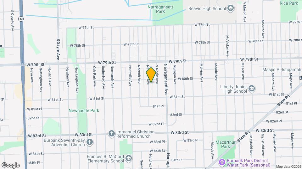 8009 Natchez Ave Map and Location Details
