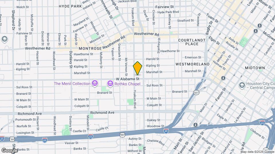 1016 W Alabama St Map and Location Details