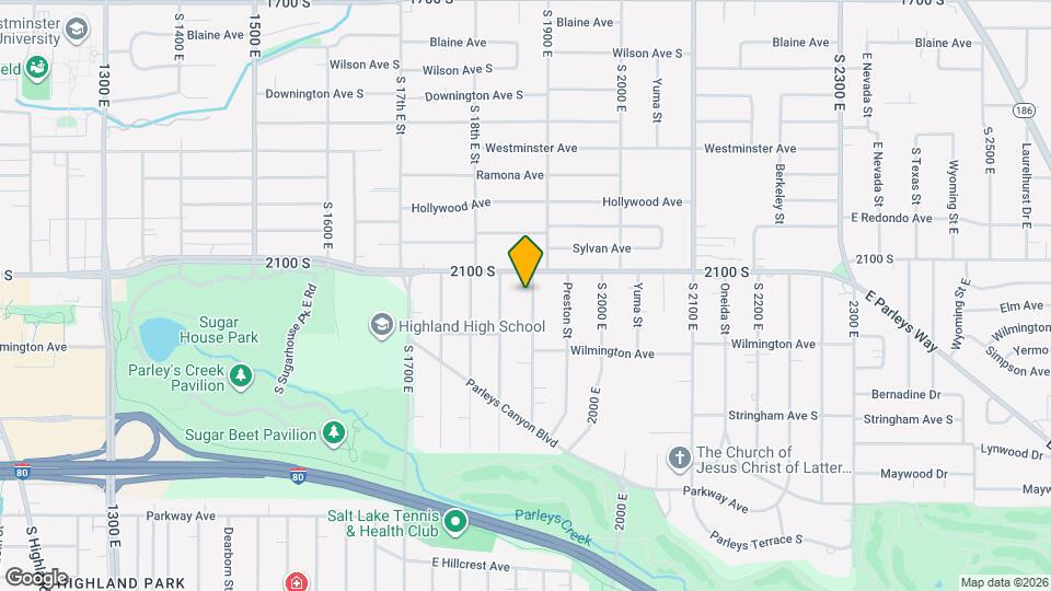 2128 S 1900 E Map and Location Details