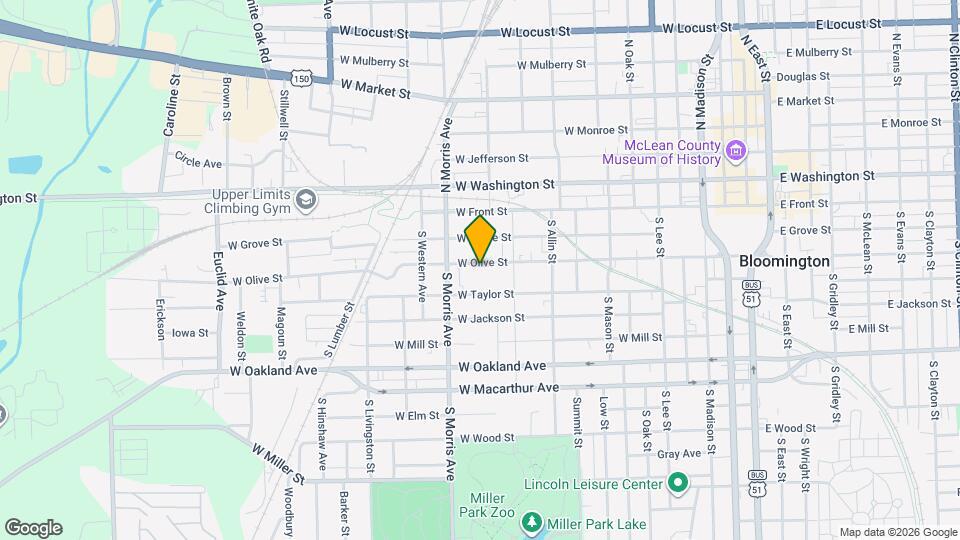 916 W Olive St Mapa y Detalles de la Ubicación