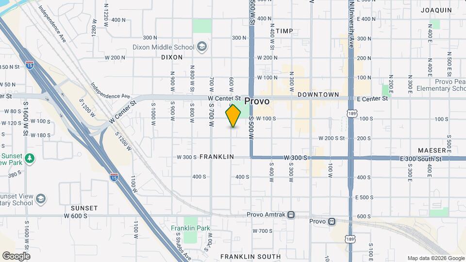 165 S 600 W, Unit Unit 1 Map and Location Details