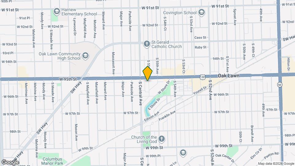 9510 Campbell Ave Map and Location Details