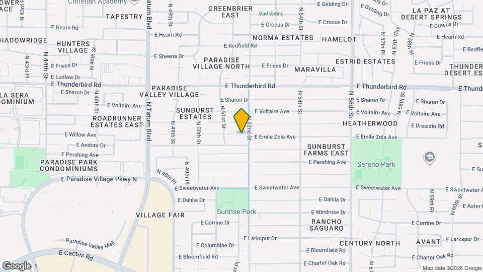 5129 E Emile Zola Ave Map and Location Details