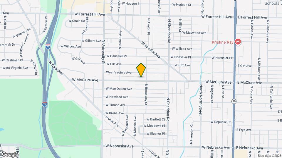 913 W McClure Ave Map and Location Details