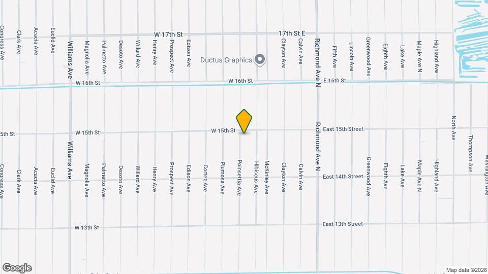 1420 Poinsettia Ave Map and Location Details