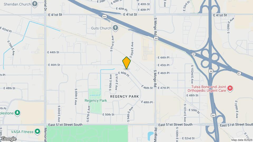 9137 E 46th Pl Map and Location Details