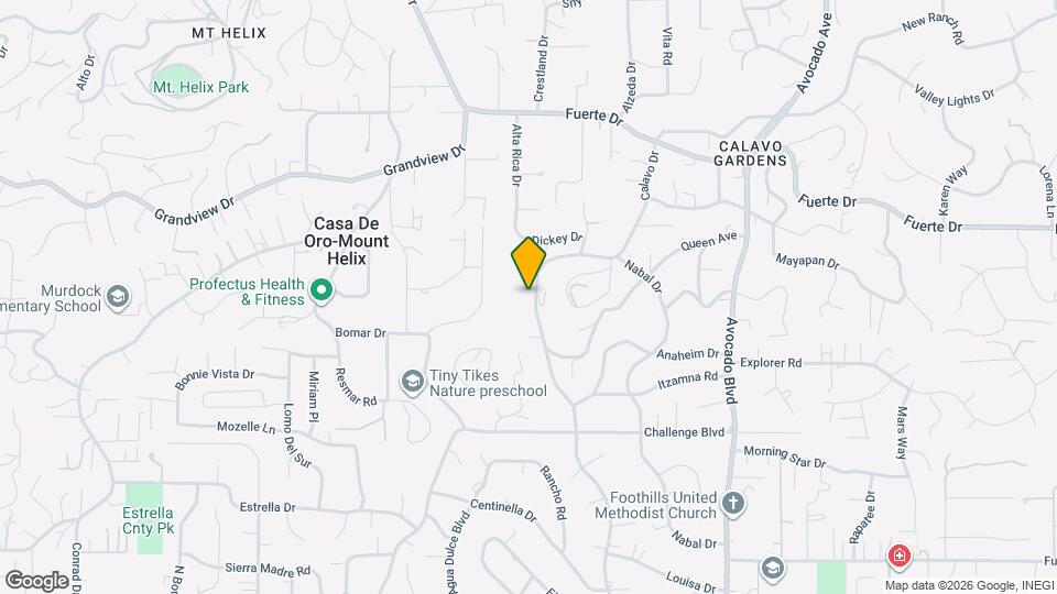 4370 Calavo Dr Map and Location Details