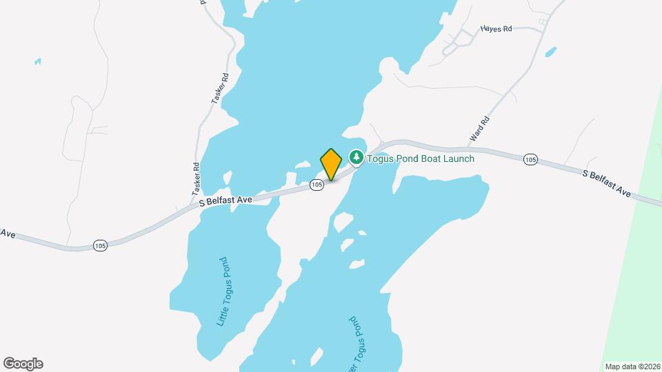 1157 S Belfast Ave, Unit Waterfront Togus Pond Map and Location Details