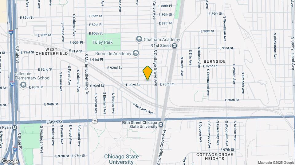 726 E 93rd St Map and Location Details