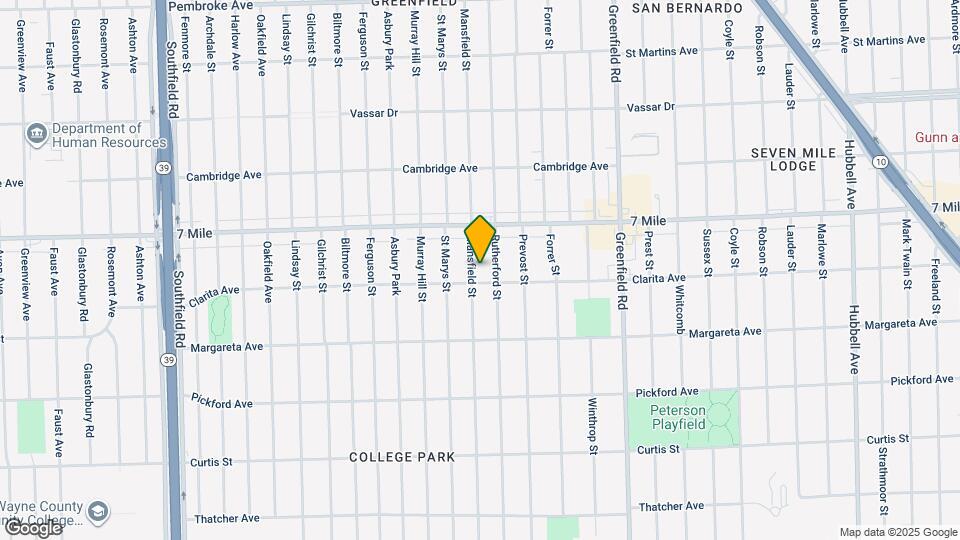18930 Mansfield St Map and Location Details