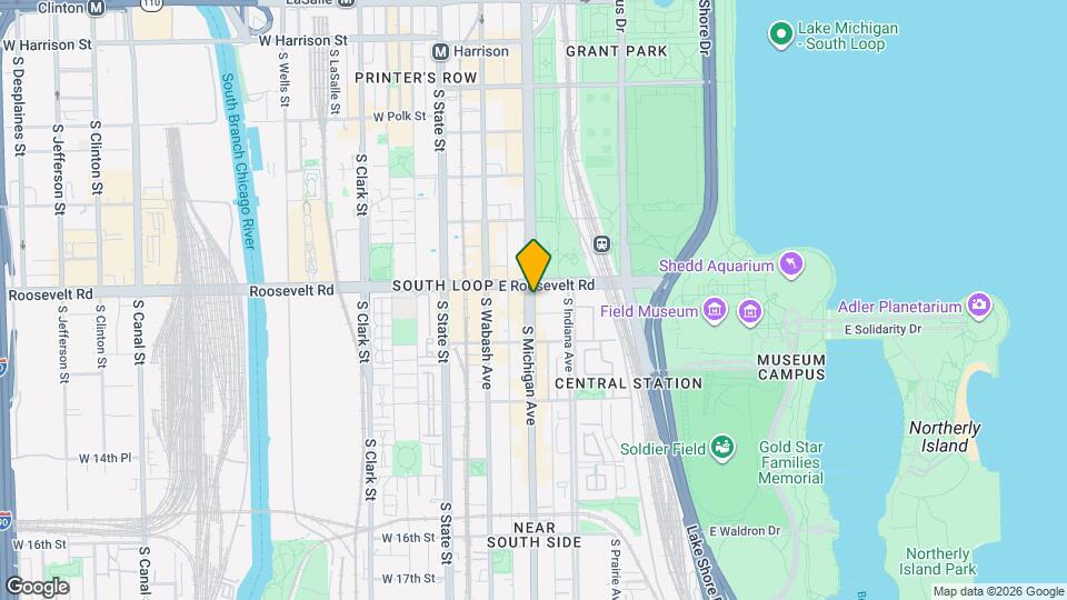 1189 S Michigan Ave, Unit 1601 Map and Location Details