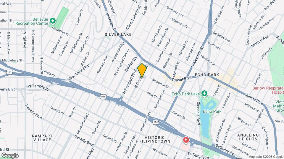 834 N Coronado St Map and Location Details