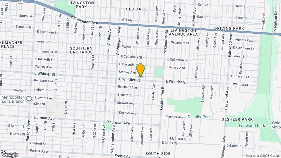 1106 E Whittier St Map and Location Details